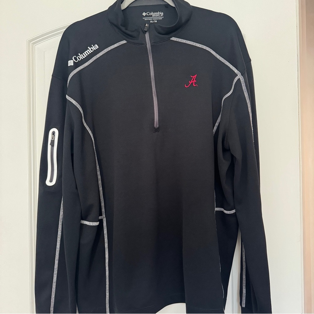 University of Alabama Columbia black performance long sleeve quarter zip  XL